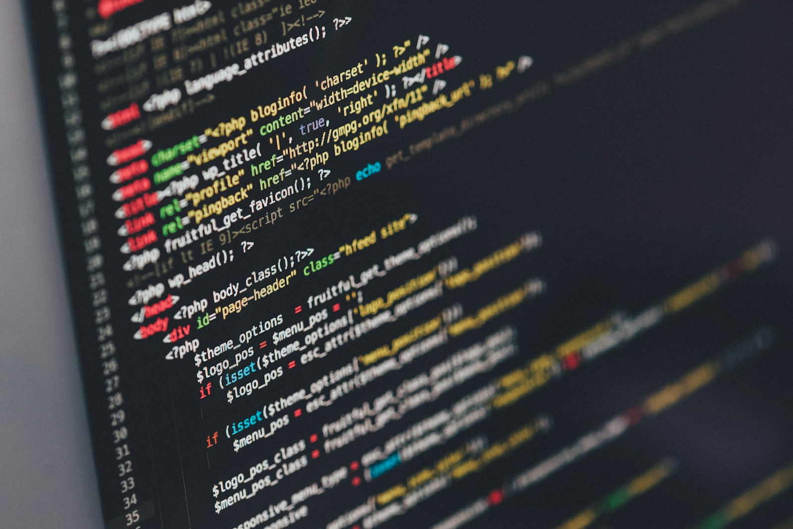 Code de programmation sur écran